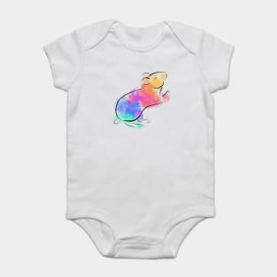 Rainbow Hamster Baby Bodysuit